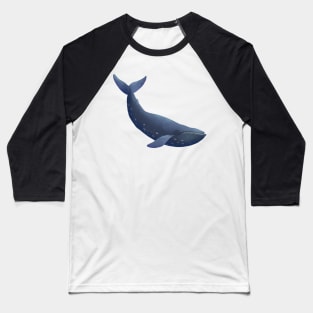 Blue Whale Illustration Underwater Scene Sealife Sea Ocean Baseball T-Shirt